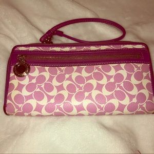 Coach Monogram Wristlet Wallet